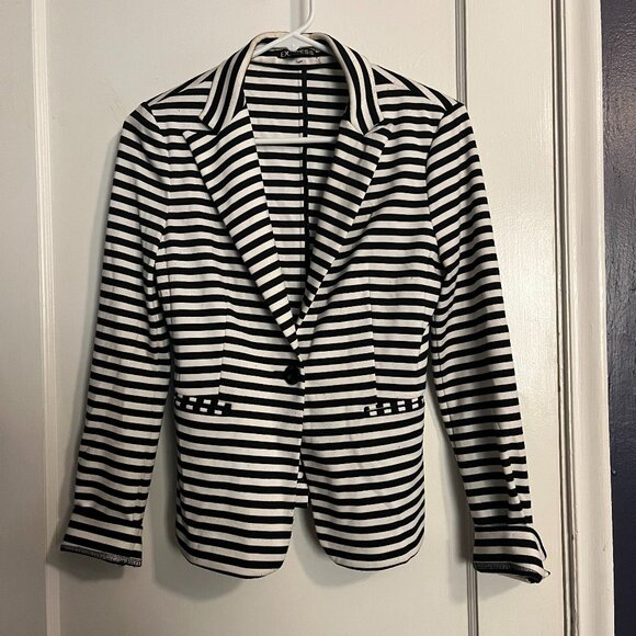 Express Striped Knit Blazer Size Extra Small - Picture 1 of 6